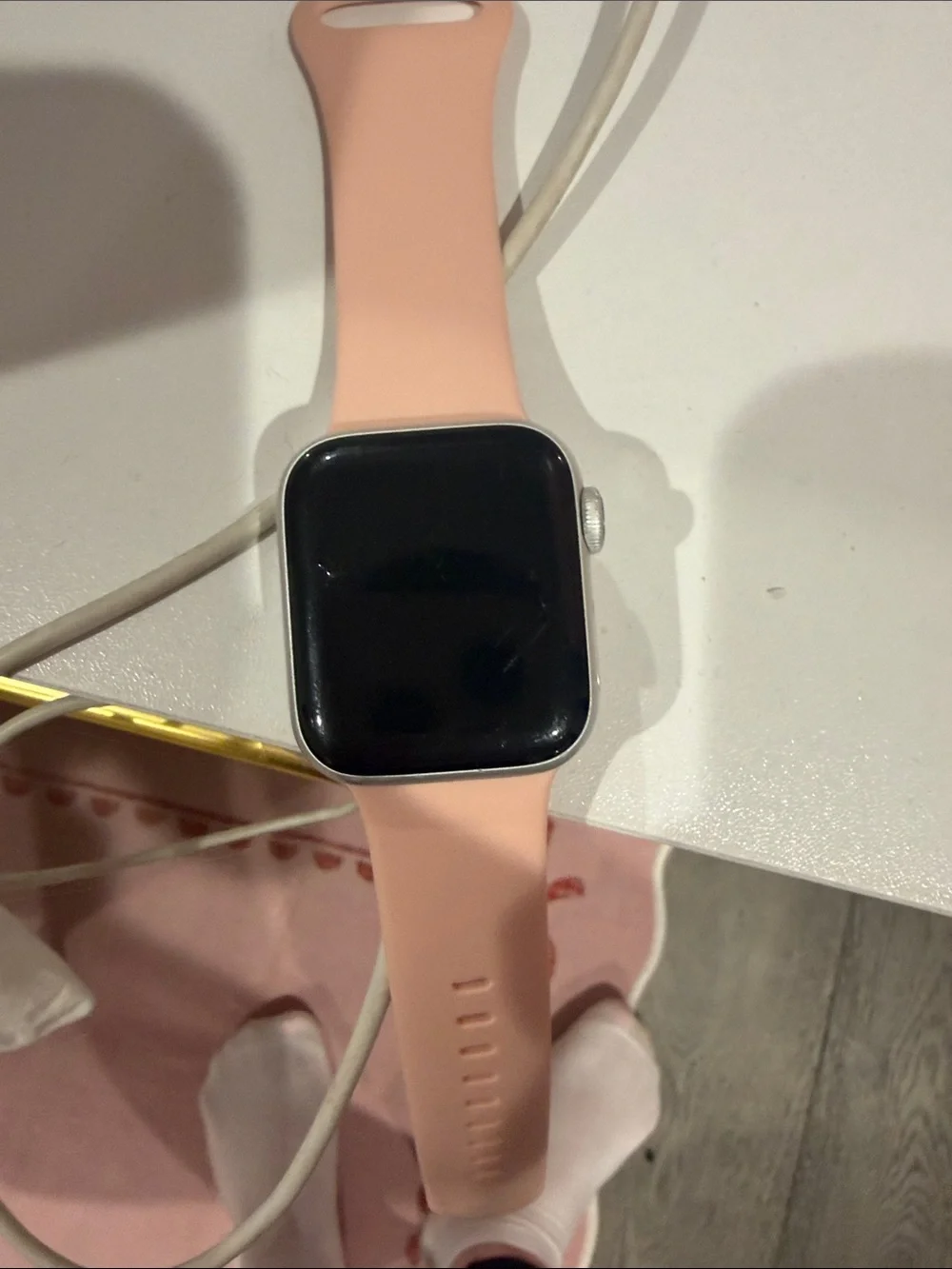 Pink Smartwatch with Silicone Band - Unbranded